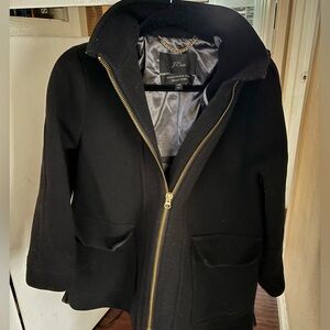 J. Crew Italian stadium cloth hooded coat